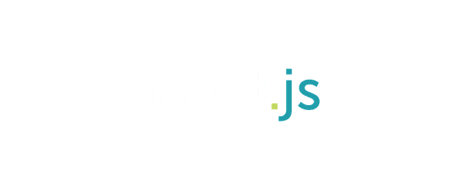 meet.js Light Logo (White PNG)