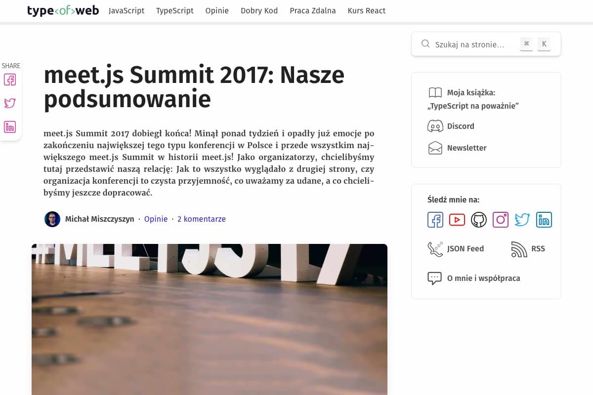 meet.js Summit 2017: Nasze podsumowanie